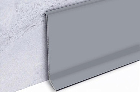 Алюминиевый напольный плинтус Русский профиль, анодированный серебро матовый, 40х11,2х2500 мм, 1 м.п